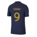 Billige Frankrig Olivier Giroud #9 Hjemmebane Fodboldtrøjer VM 2022 Kortærmet
